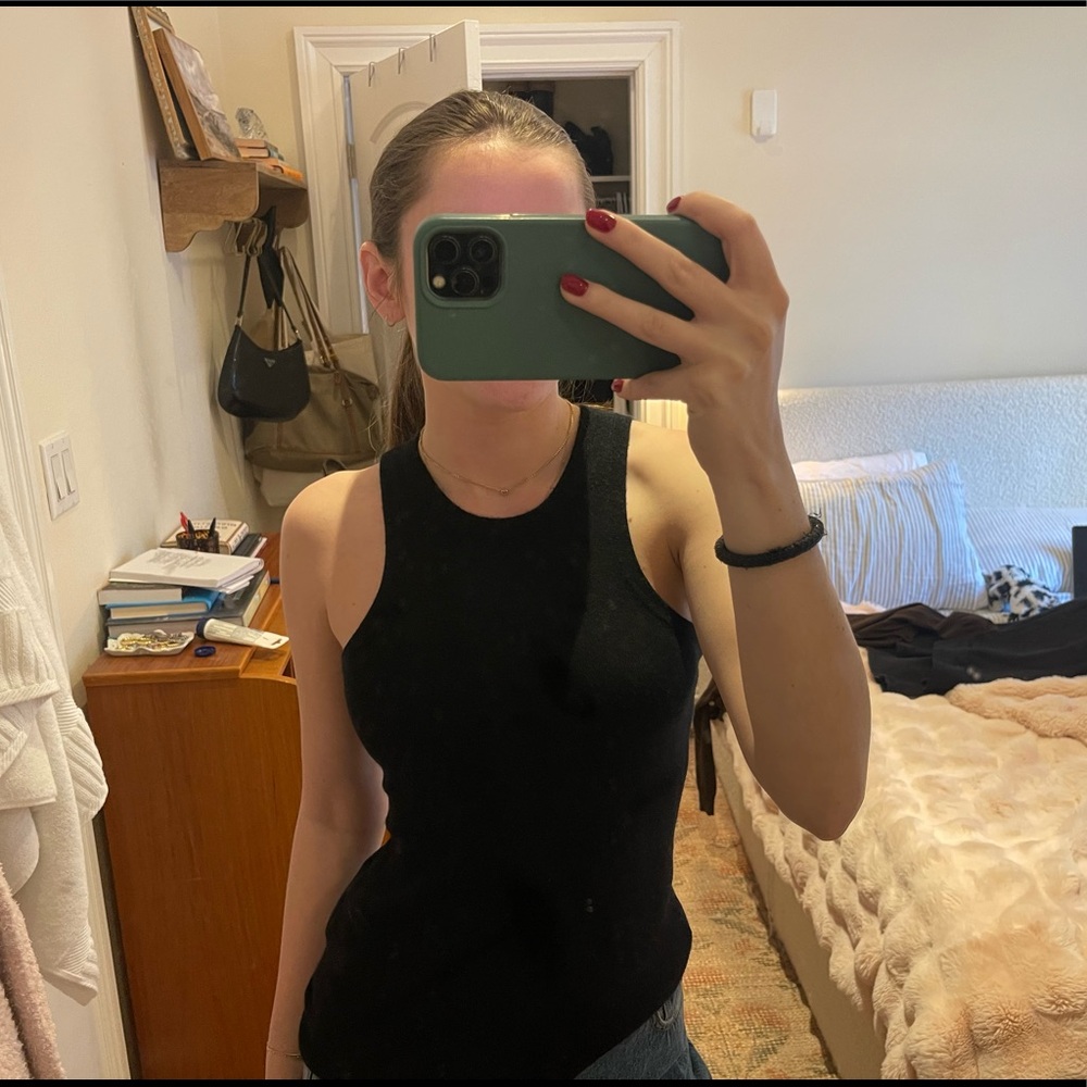 Allude cashmere tank top